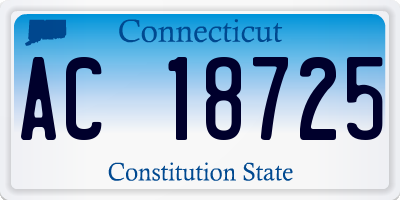 CT license plate AC18725