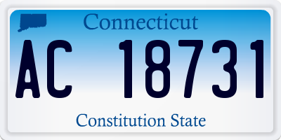 CT license plate AC18731