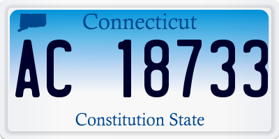 CT license plate AC18733
