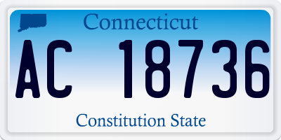 CT license plate AC18736