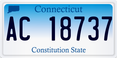 CT license plate AC18737