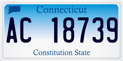 CT license plate AC18739