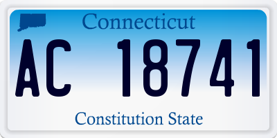 CT license plate AC18741