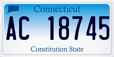 CT license plate AC18745