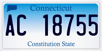 CT license plate AC18755
