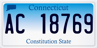 CT license plate AC18769