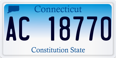 CT license plate AC18770