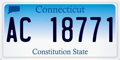 CT license plate AC18771
