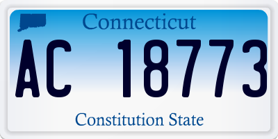 CT license plate AC18773
