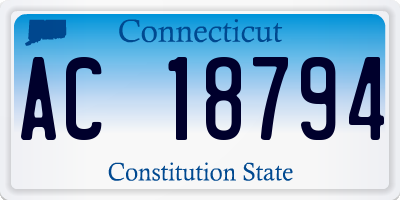 CT license plate AC18794