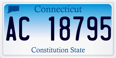 CT license plate AC18795