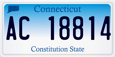CT license plate AC18814