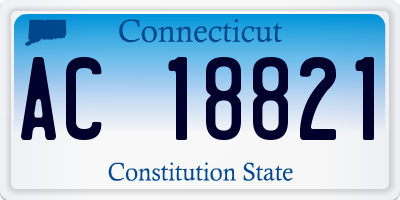 CT license plate AC18821