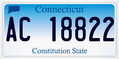 CT license plate AC18822