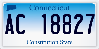CT license plate AC18827