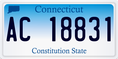 CT license plate AC18831