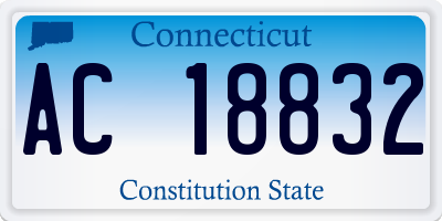 CT license plate AC18832