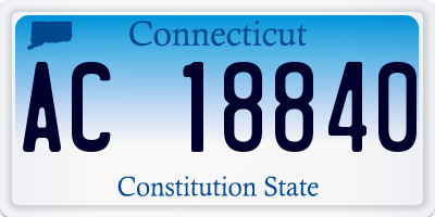 CT license plate AC18840