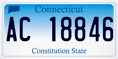 CT license plate AC18846