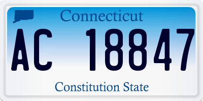 CT license plate AC18847