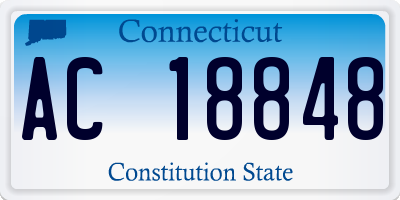 CT license plate AC18848