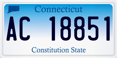 CT license plate AC18851