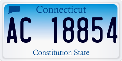 CT license plate AC18854