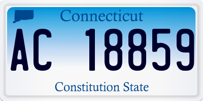 CT license plate AC18859