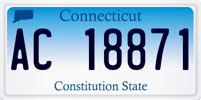 CT license plate AC18871