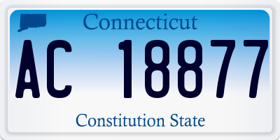 CT license plate AC18877