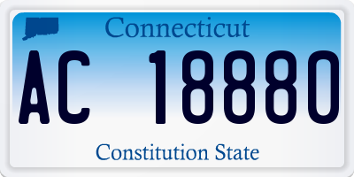 CT license plate AC18880