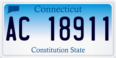 CT license plate AC18911