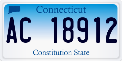 CT license plate AC18912
