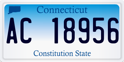 CT license plate AC18956