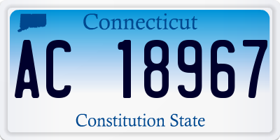 CT license plate AC18967