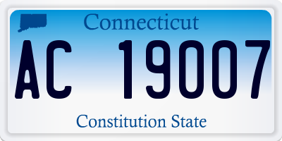 CT license plate AC19007