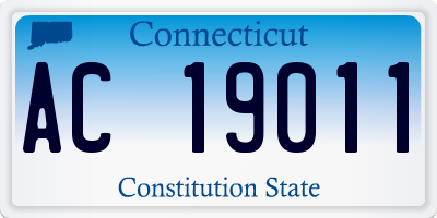 CT license plate AC19011