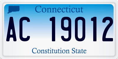 CT license plate AC19012