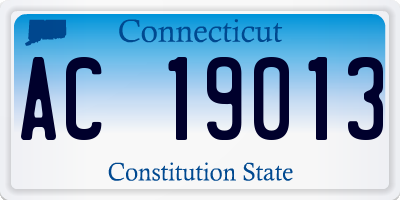 CT license plate AC19013