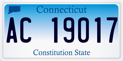 CT license plate AC19017