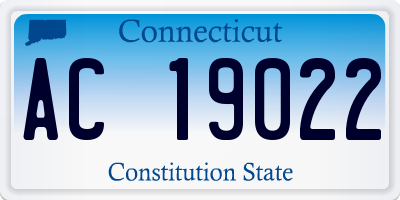 CT license plate AC19022