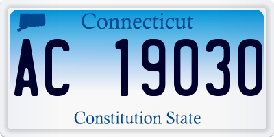 CT license plate AC19030
