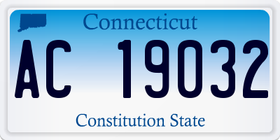 CT license plate AC19032