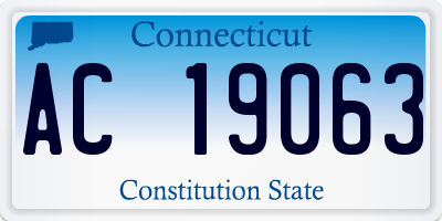 CT license plate AC19063