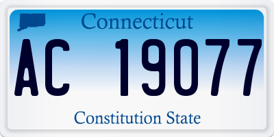 CT license plate AC19077