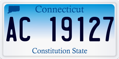 CT license plate AC19127