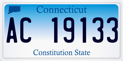 CT license plate AC19133