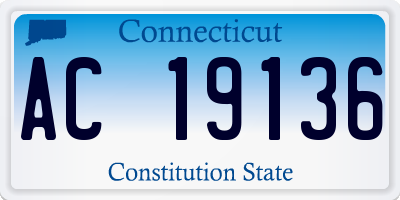 CT license plate AC19136