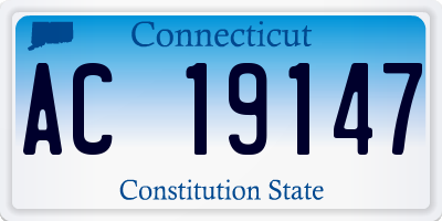 CT license plate AC19147