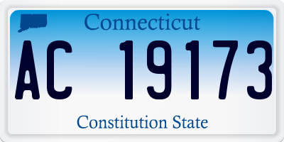 CT license plate AC19173